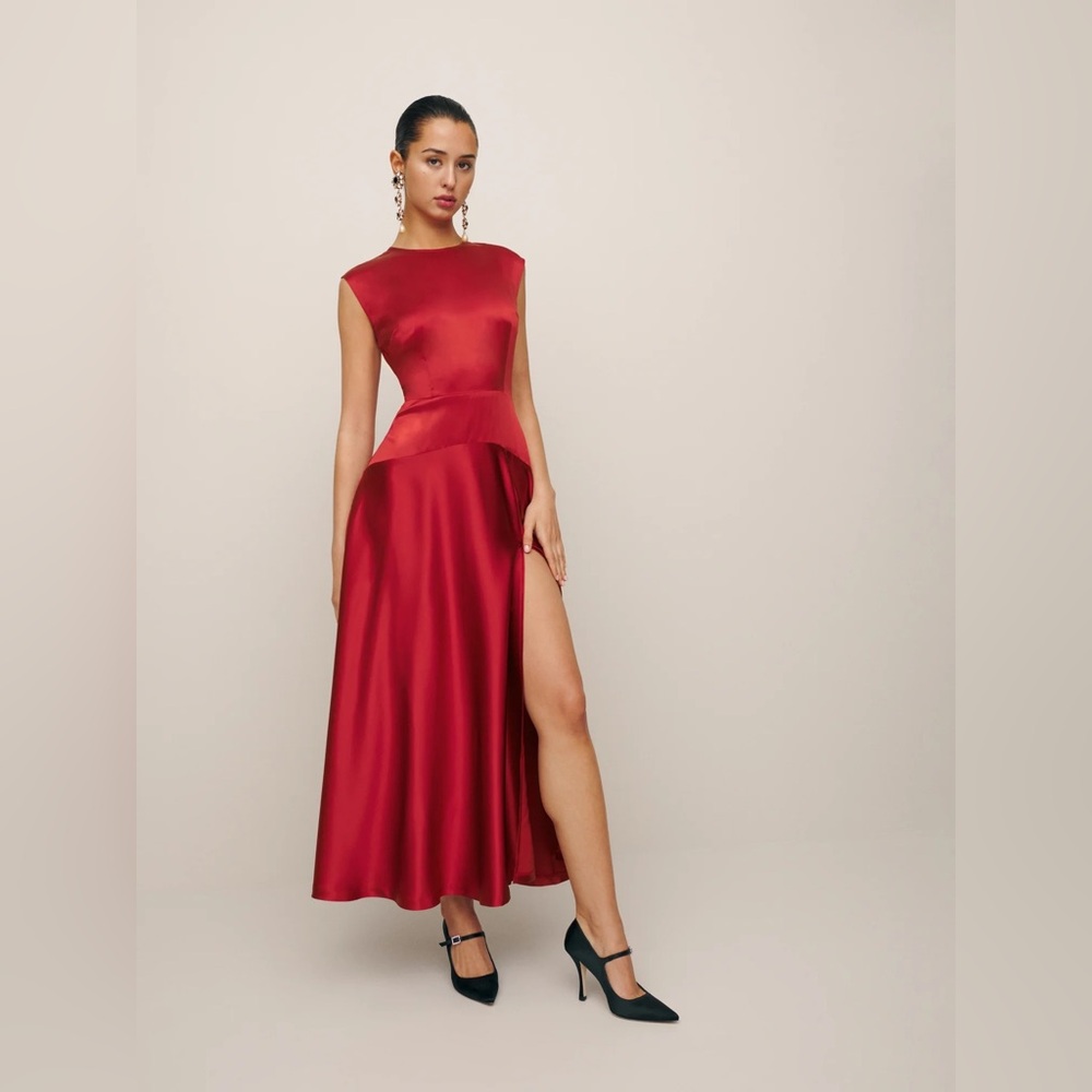 Reformation Evangeline Silk Dress Size 2